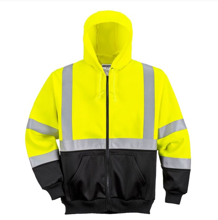 Portwest Class 3 Hi-Vis Two-Tone Zipped Hoodie  from GME Supply