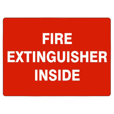 Safehouse Signs Fire Extinguisher Inside Sticker from GME Supply