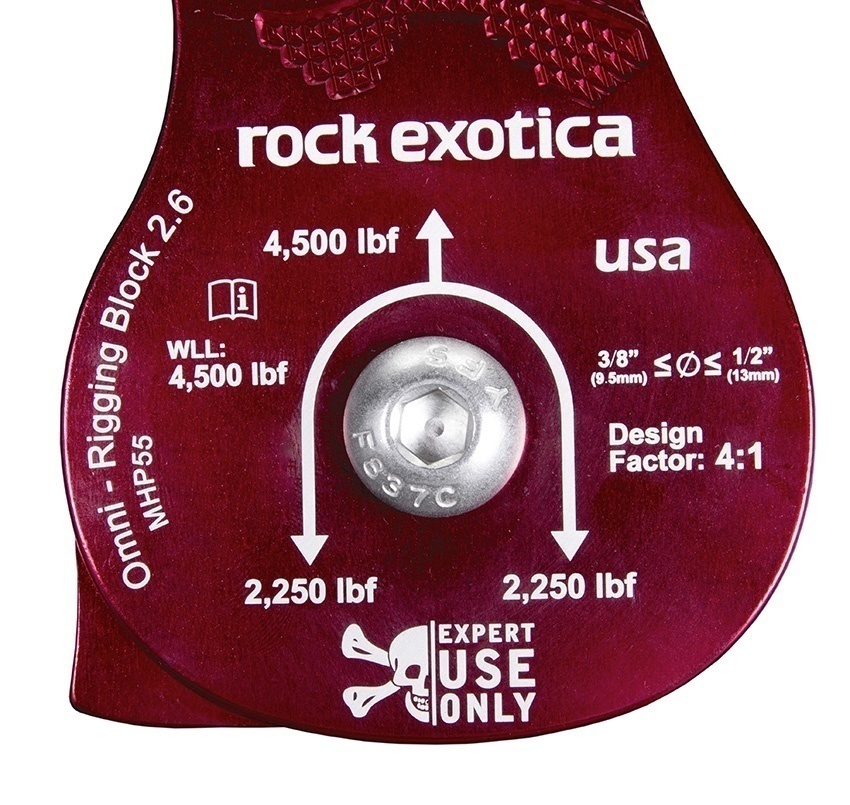 Rock Exotica Omni-Block 2.6 Inch Rigging Pulley / Material Handling Block from GME Supply