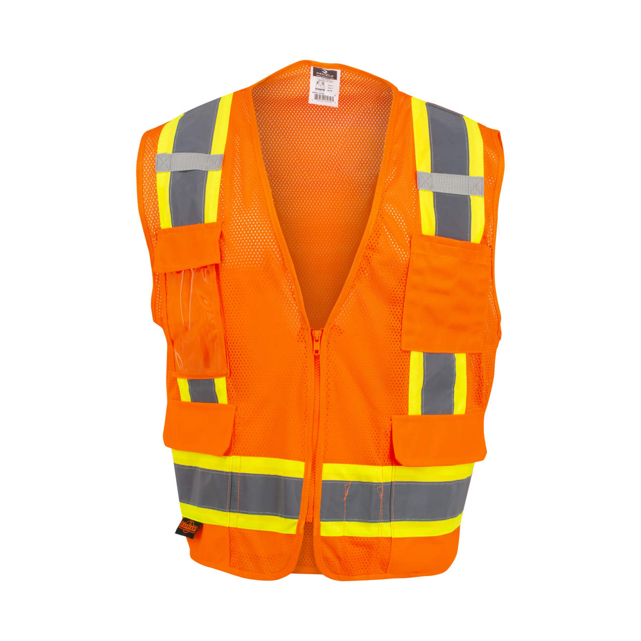 Radians SV6 Two Tone Surveyor Type R Class 2 Mesh Safety Vest Hi-Vis Orange from GME Supply
