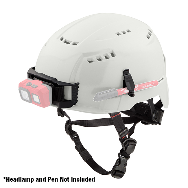 Milwaukee Type 2 Vented Safety Helmet with BOLT Accessory Clips from GME Supply