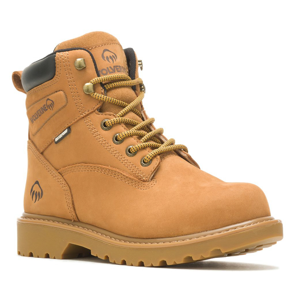 Wolverine Men's Floorhand Insulated 6-Inch Work Boots with Steel-Toe (Wheat/Tan) from GME Supply