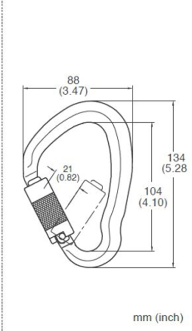 WestFall Pro 7406 5-3/10 x 3-1/2 Inch Steel Carabiner from GME Supply