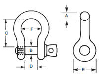 Screw Pin Type Anchor Shackles from GME Supply