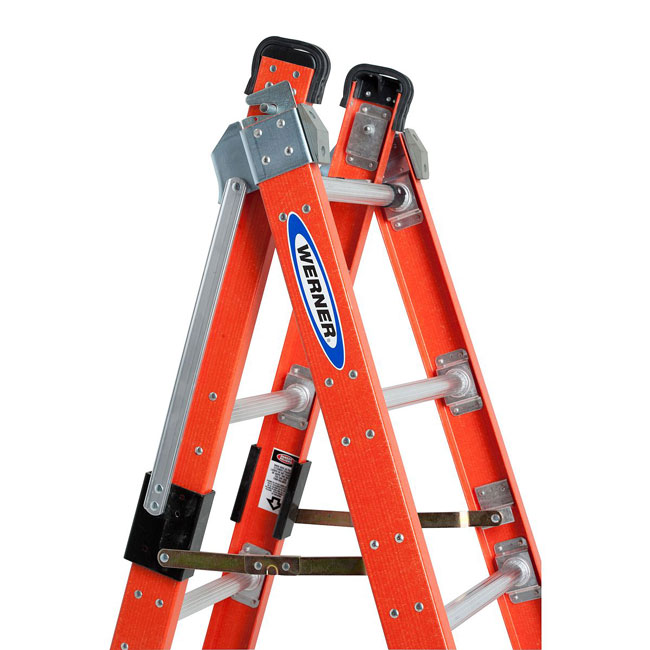 Werner Fiberglass Type 1AA Combination Ladder from GME Supply