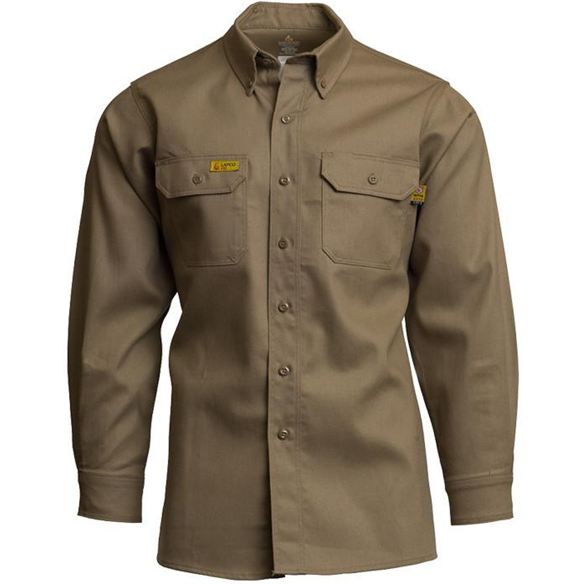 Lapco GOS7GY FR 7oz Uniform Shirt - Khaki from GME Supply