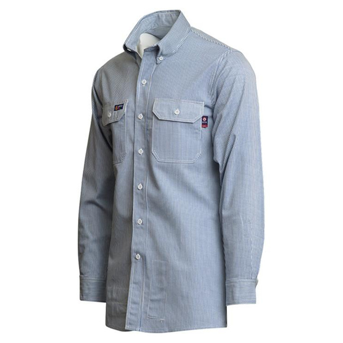 Lapco IBW7 Cotton 7oz Striped Uniform Shirt - Blue from GME Supply