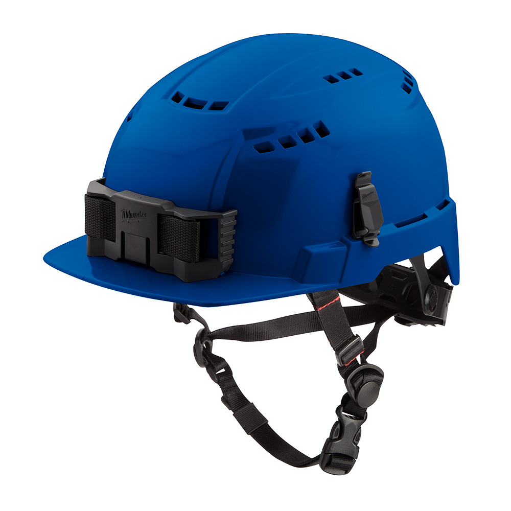 Milwaukee Type 2 Front Brim Vented Safety Helmet with BOLT Accessory Clips from GME Supply