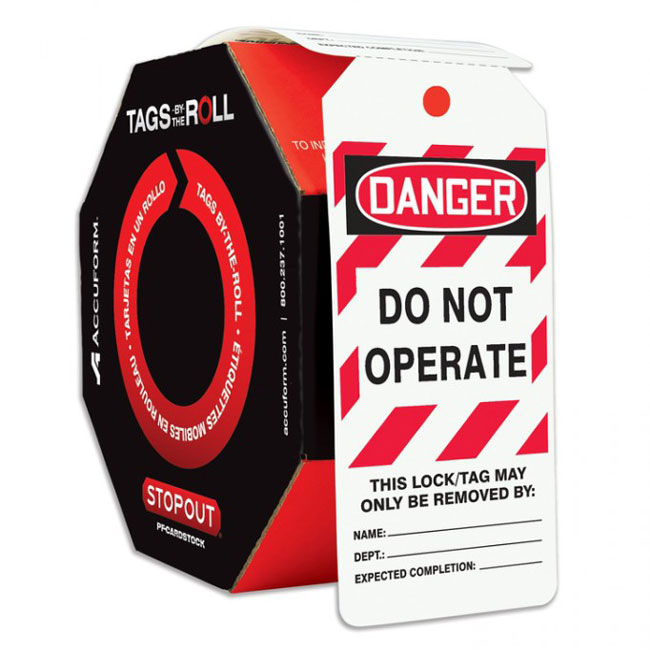 Accuform OSHA Danger Tags By-The-Roll from GME Supply