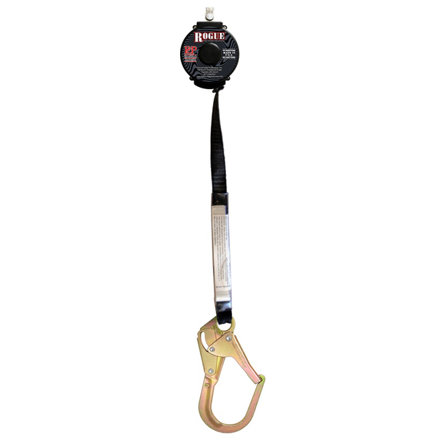 French Creek Single-Leg Six Foot SRL with Swivel, Z136 Rebar Snap Hook, and Shock Pack from GME Supply