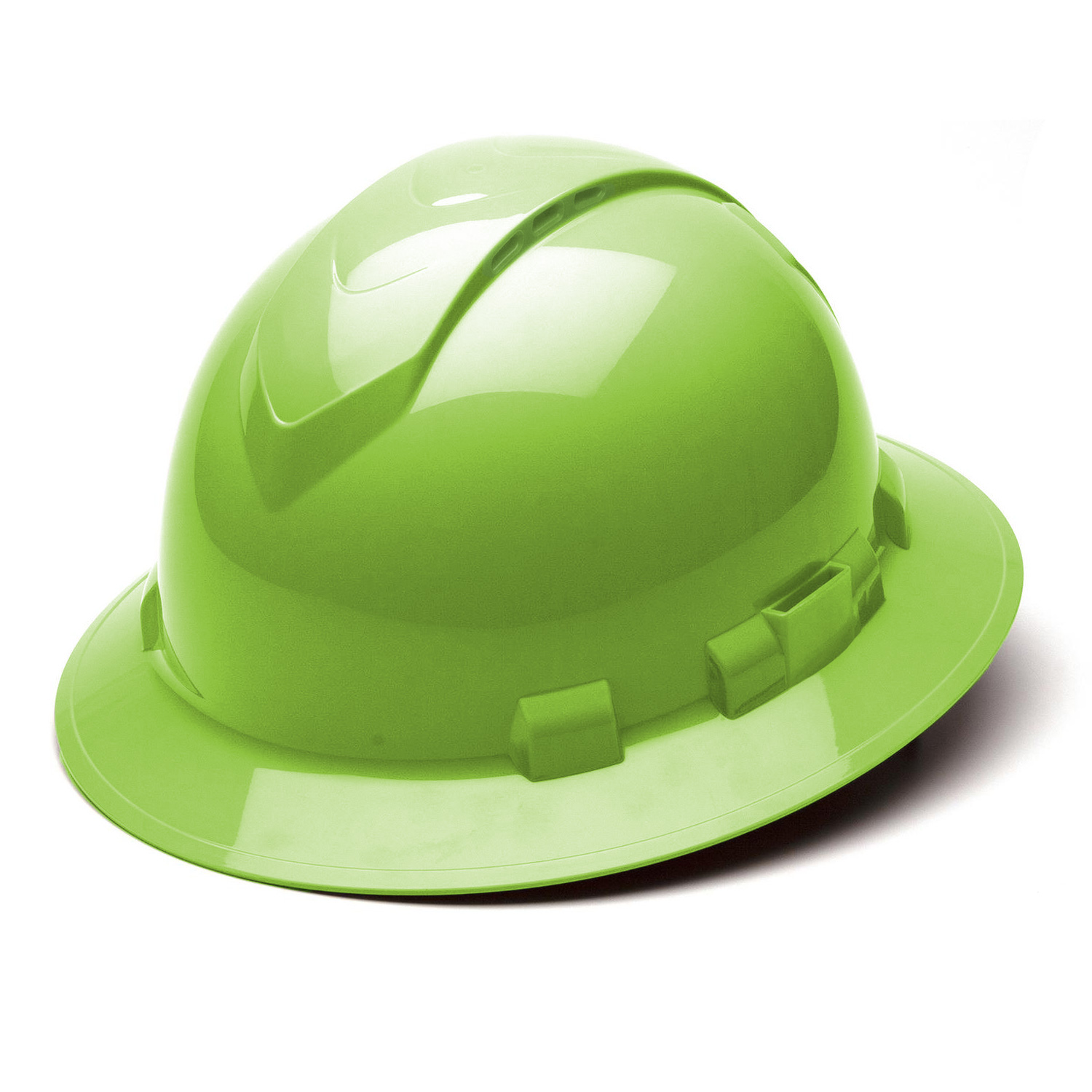 Pyramex Ridgeline Vented Full Brim Hard Hat with 4 Point Ratchet Suspension from GME Supply