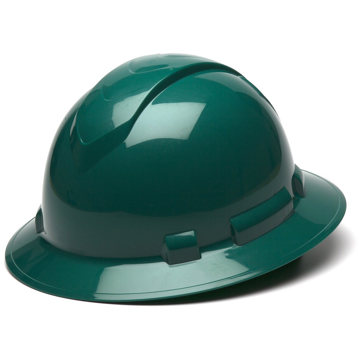 Pyramex Ridgeline Full Brim Hard Hat with 6 Point Ratchet Suspension from GME Supply