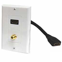 Steren HDMI Wall Plate With F Jack from GME Supply